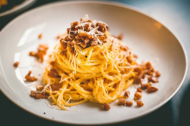 Plate carbonara