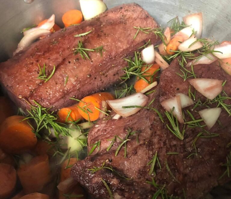 raditional Barolo-braised beef with rich wine sauce and tender meat, authentic Piedmontese recipe from Northern Italy.